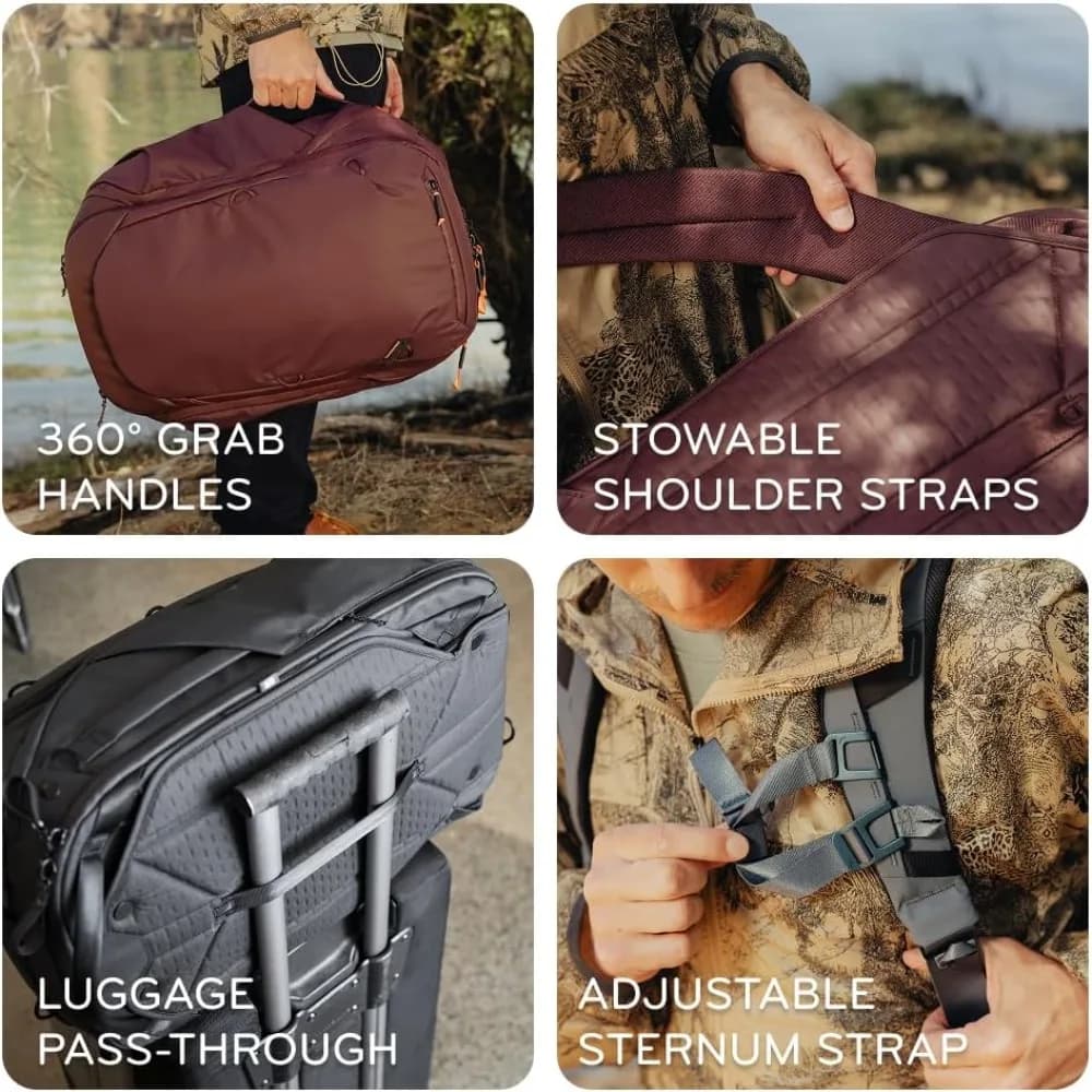 Zaino da Viaggio Espandibile 35-45L con Accesso Posteriore Superiore, Tasca Impermeabile per Laptop, per Uomo e Donna, Uso Quotidiano