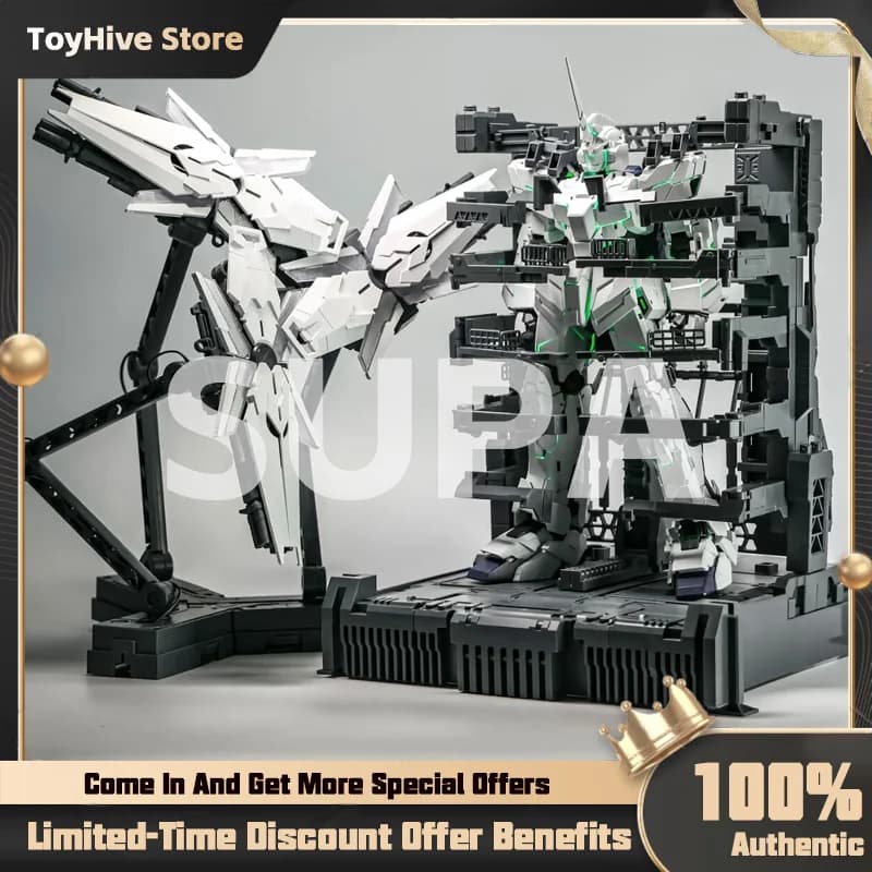 【Disponibile】SUPA MGEX 1/100 Unicorn Versione Restaurata Set Completo con Unità LED, Scudo e Griglia di Protezione, Kit Modello, Action Figure Giocattolo