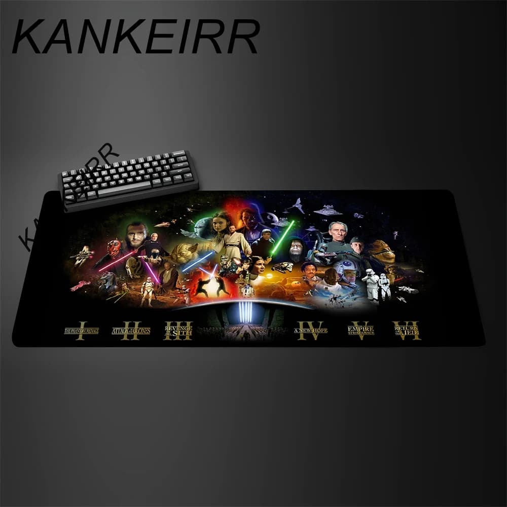 Tappetino per mouse da gioco Star Wars 90x40 cm Accessori per giochi anime Tappetino per tastiera Varmilo Tappetino da scrivania Tappetino per mouse Gabinete Carpet xxl