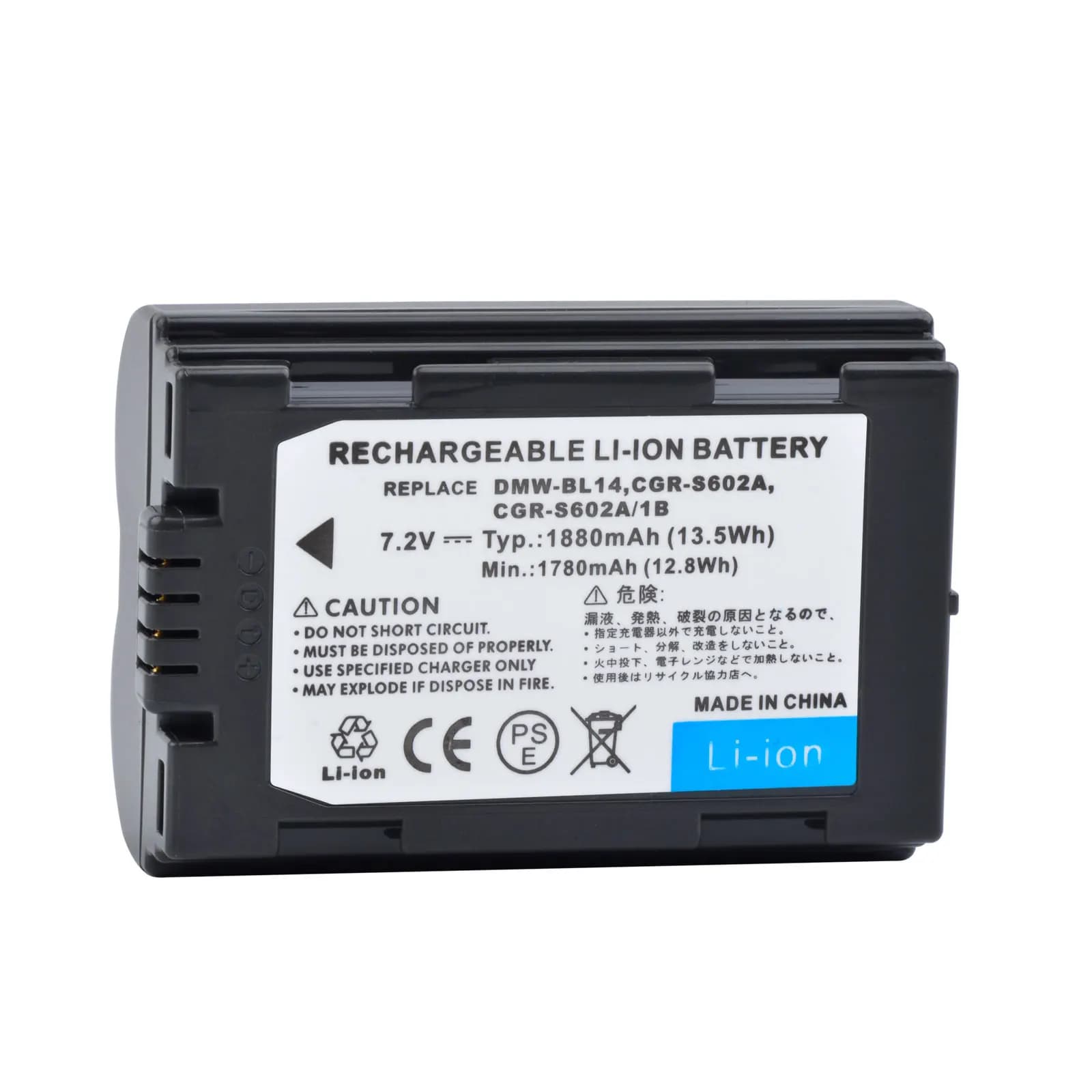 DMW-BL14 CGR-S602A Battery for Panasonic Lumix DMC-LC40 DMC-LC40A-K DMC-LC40B DMC-LC40D DMC-LC40K DMC-LC40S DMC-LC5