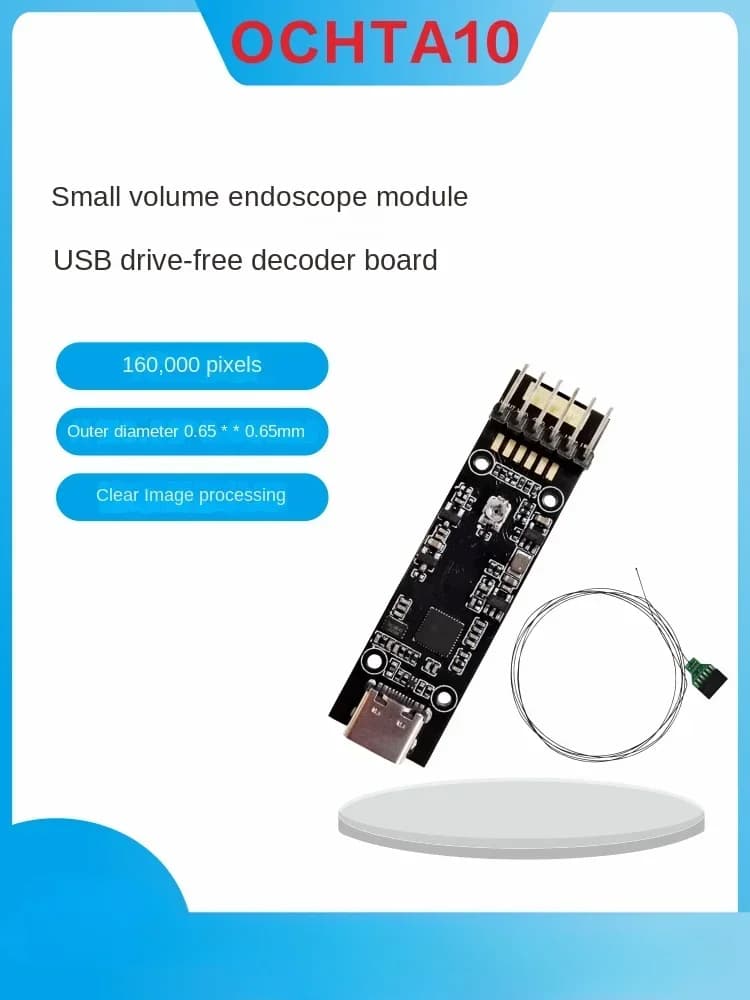 Modulo telecamera endoscopio OD 0,65 mm OCHTA10 con uscita trasparente della scheda decodificatore senza driver USB 2.0