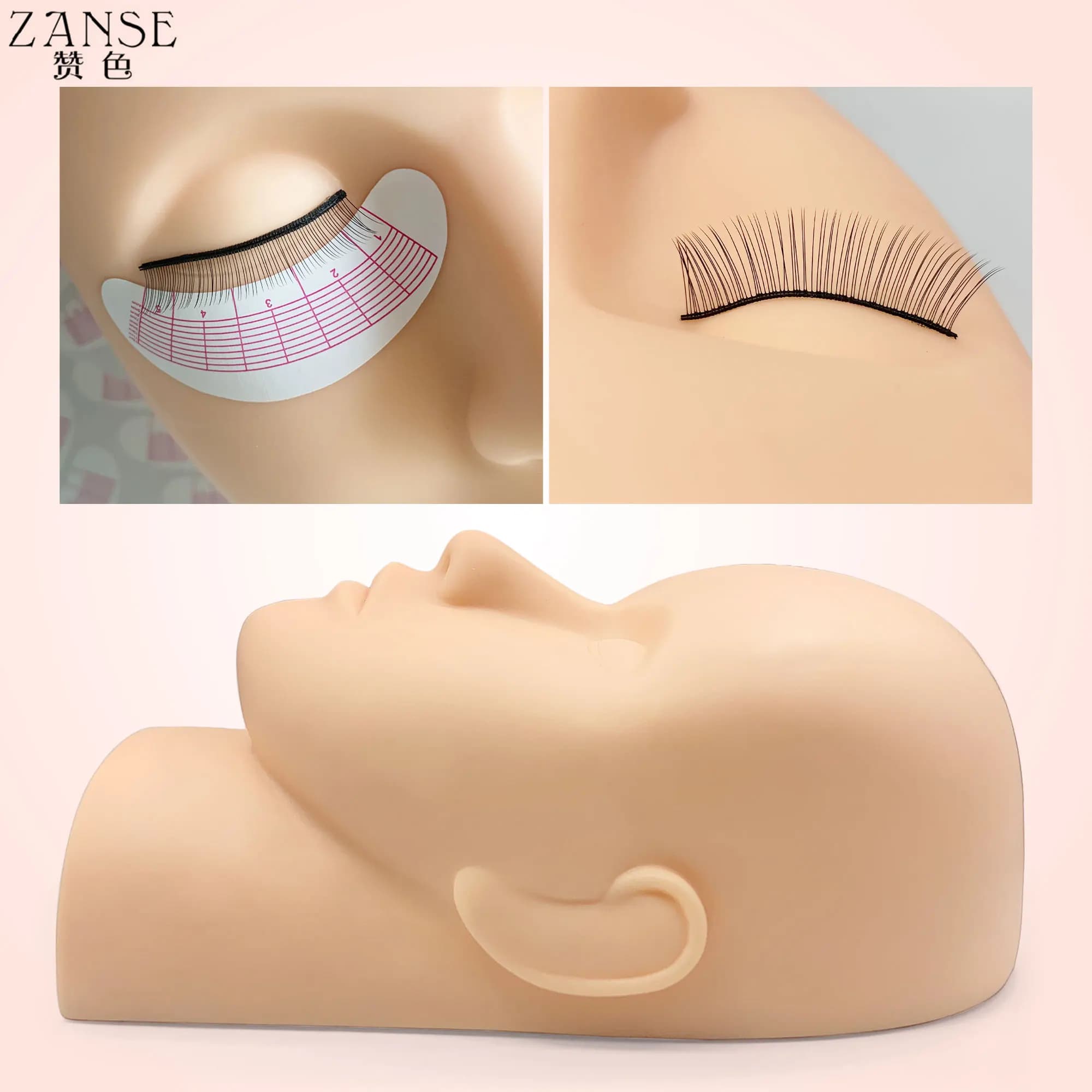 1pc Head Finta Stamp Head Manichino Formation Makeup Model Eye Drop Eye Eyelashes Extension Eyelash Makeup Practice Heads