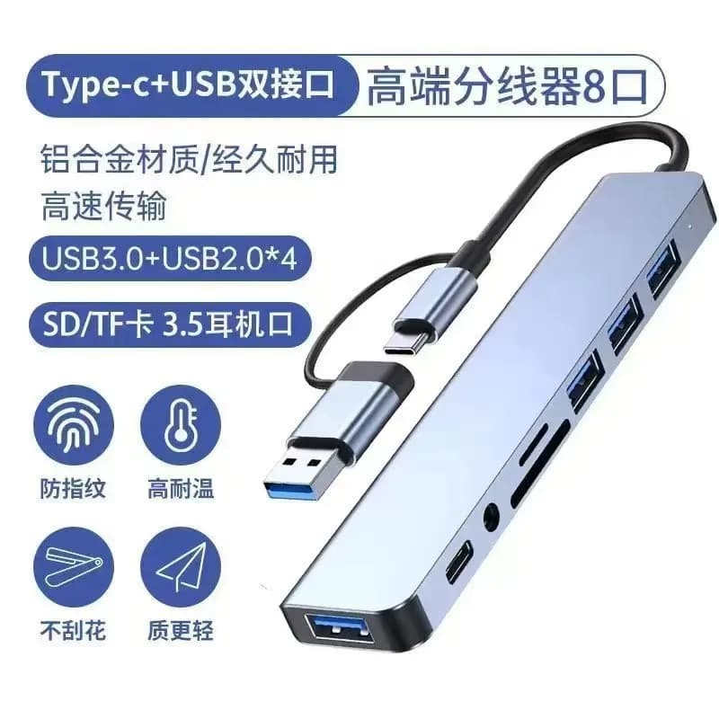 Hub USB C, splitter di tipo C, adattatore docking station Thunderbolt 3 per Macbook Air M1, iPad Pro con RJ45 HDMI
