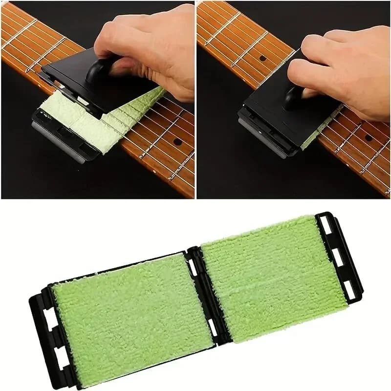 Strumento universale per la pulizia delle corde per chitarra elettrica basso Ukulele Guzheng Spazzola per la pulizia di strumenti a corda Pulitore protettivo