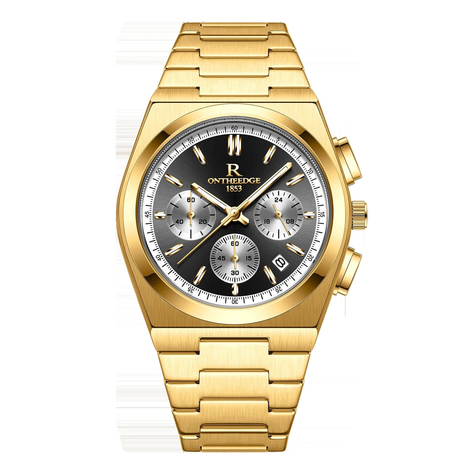ONTHEEDGE brand men's watch business three-eye chronograph luminous quartz watch men's calendar multi-functional hot sale