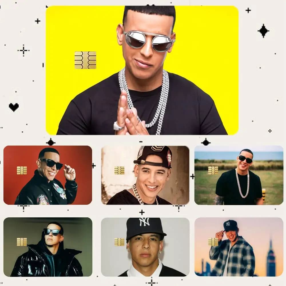 Adesivi Protettivi Impermeabili HD per Carte Daddy Yankee, per Carte di Credito, Bancarie e da Gioco
