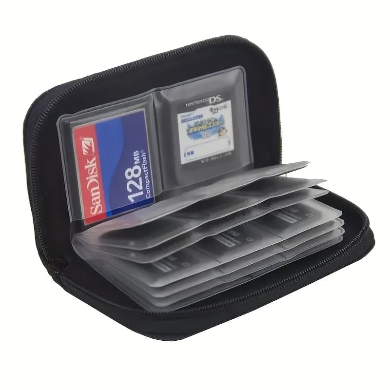 Porta Schede di Memoria Impermeabile in PVC, Borsa Organizer Portatile per Schede SD e CF