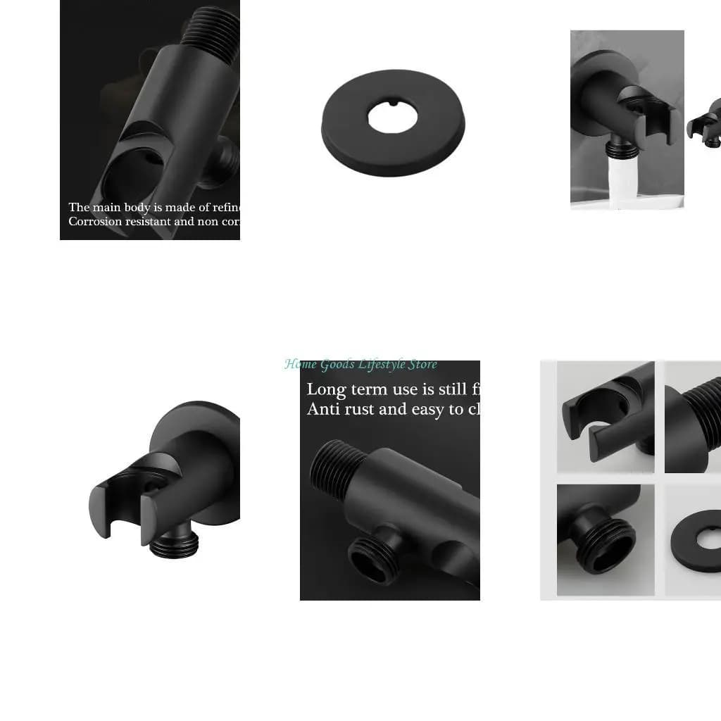 E74E Handheld Shower Head Holder Support Rack Shower Mounting Brackets Bathroom Concealed Water Outlet Shower Head Accessory
