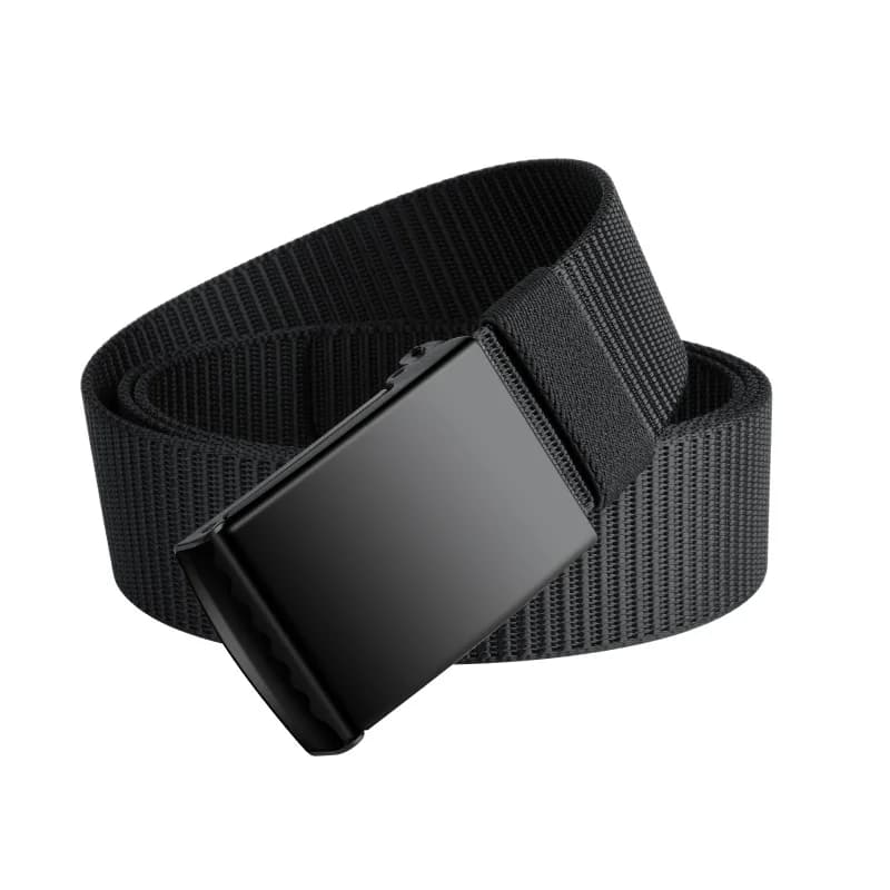 Cintura in nylon ispessita con fibbia liscia, articolo molto venduto per il commercio estero, cintura unisex per affari, cintura per pantaloni casual.