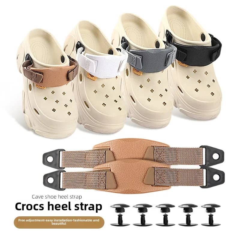 Accessorio Versatile per Scarpe: Cinturino per Tallone con Design in Velcro, Anti-Caduta, Lacci Staccabili per Scarpe con Fori