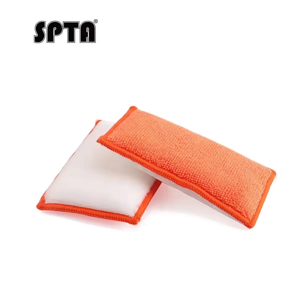 SPTA 1PC Tampone applicatore di cera per dettagli in spugna in microfibra per la ceretta in schiuma per la pulizia degli interni auto