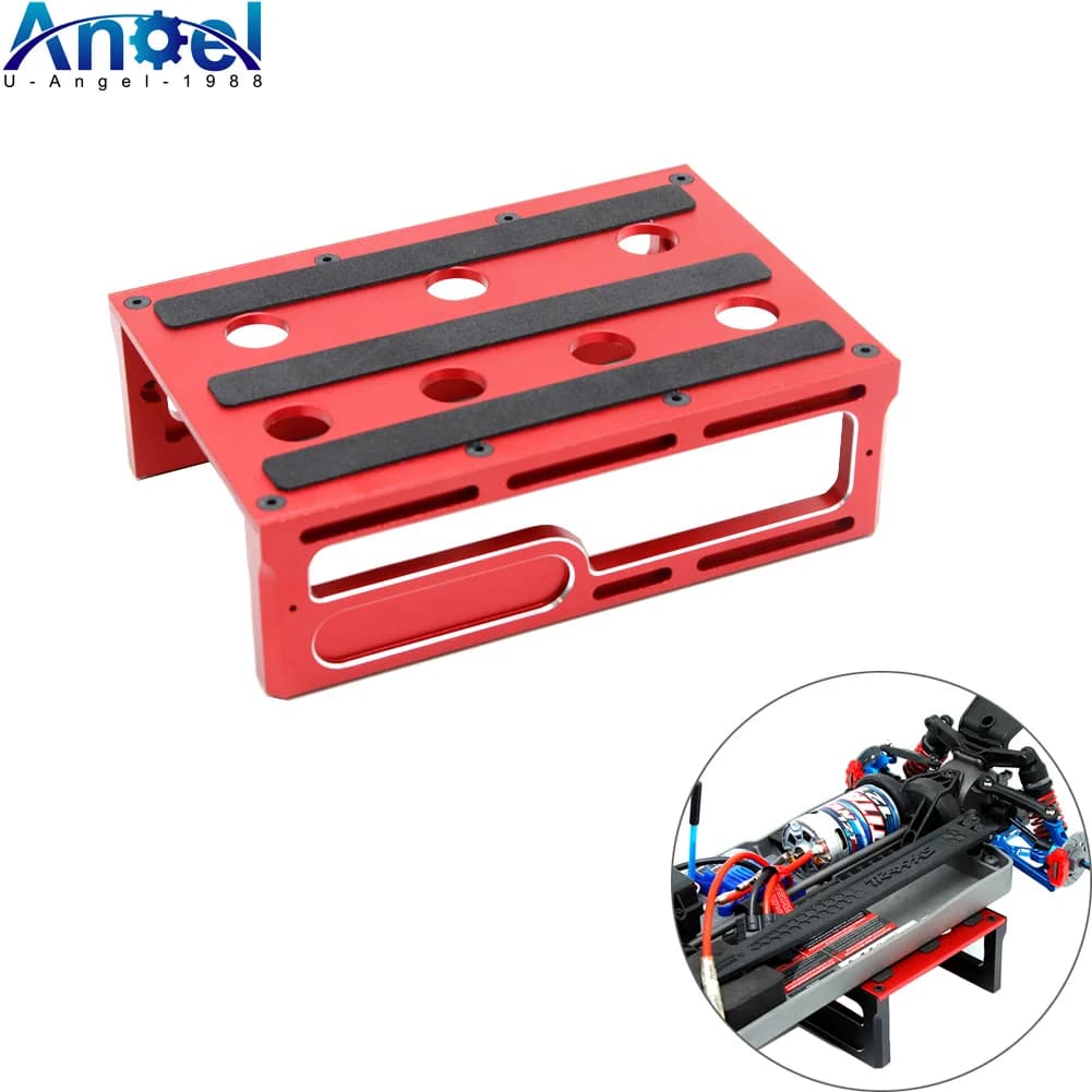 Stazione di riparazione in metallo Supporto da lavoro Piattaforma di montaggio per 1/10 1/8 RC Car Traxxas TRX-4 Axial SCX10 90046 D90 RC Crawler Tamiya HSP