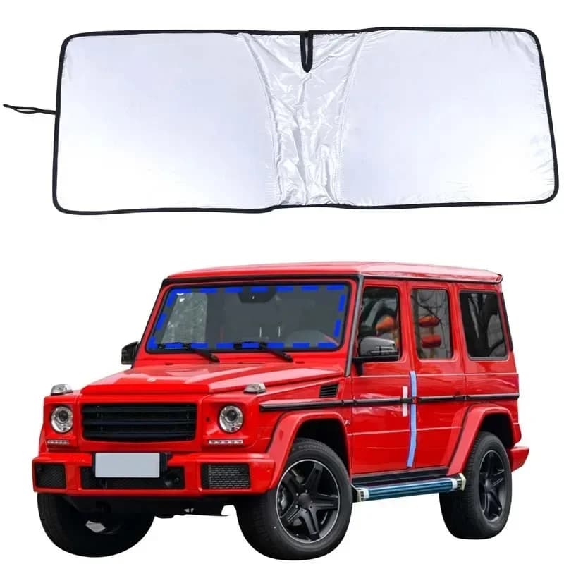 Per Mercedes Benz Classe G W463 2004-2018 Nastro Argento Auto Parabrezza Anteriore Parasole Protezione Solare Visiera Parasole Accessori Auto
