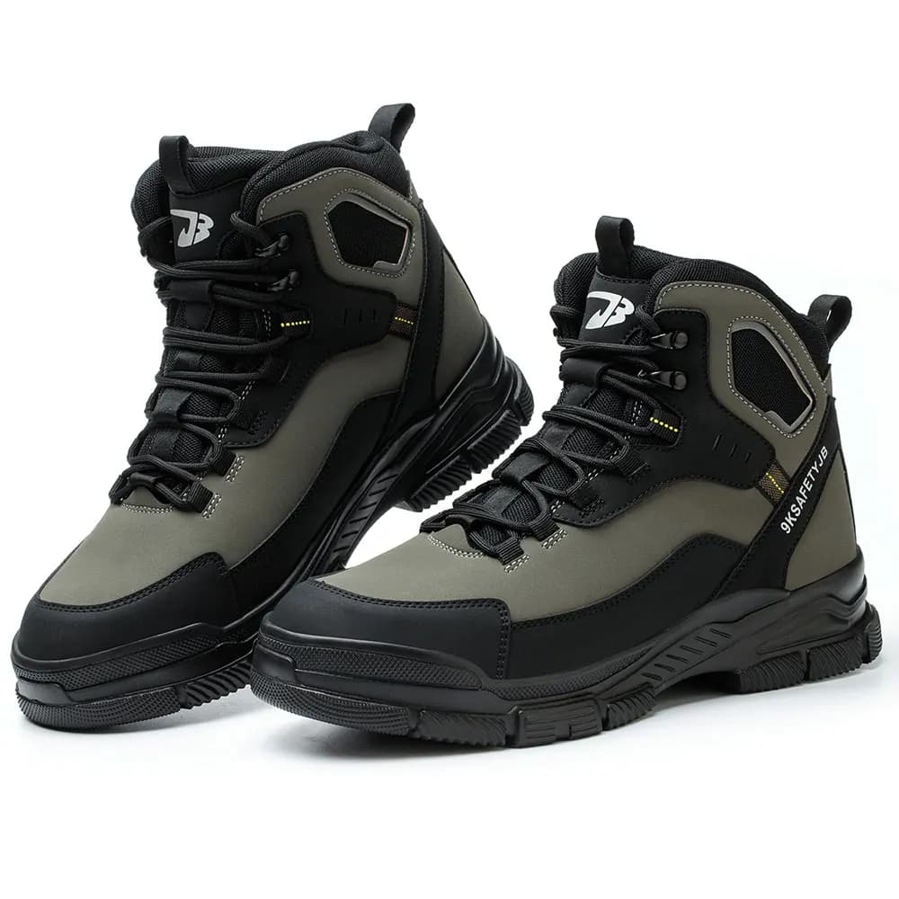 Stivali da Moto per Uomo, Scarpe da Motociclista, Stivali da Chopper e Cruiser, Scarpe da Touring, Stivali da Escursionismo Outdoor Neri