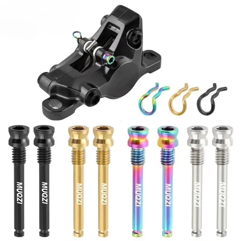 2 pezzi bulloni in titanio pinza per freni a disco per bicicletta viti di montaggio leggere bulloni per pastiglie freno a disco MTB da strada con clip di fissaggio