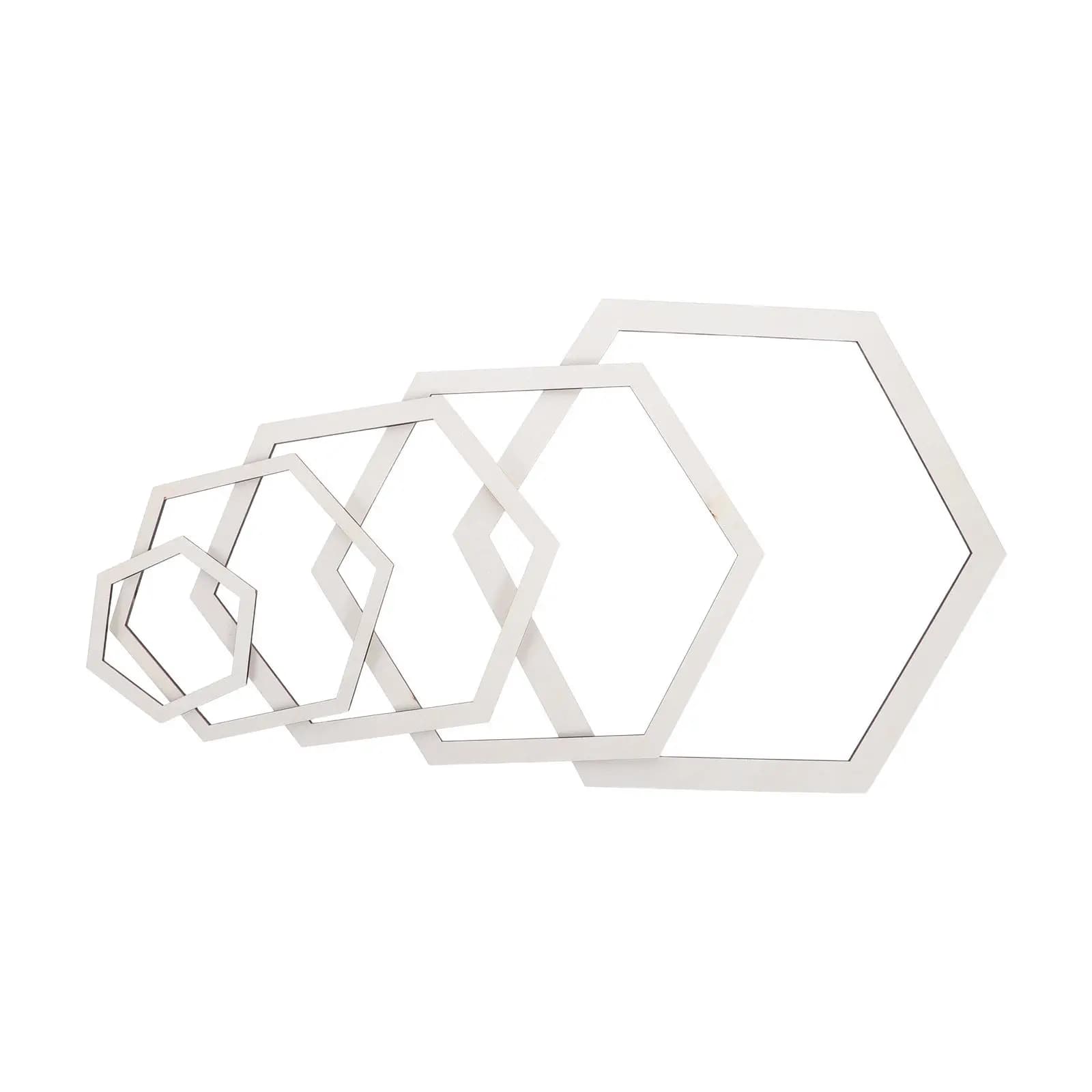 5Pcs Wooden Hexagon Frames Unfinished Wood Shapes for Crafts Minimalist Dreamcatcher Making Supplies DIY Wall Hanging Decor