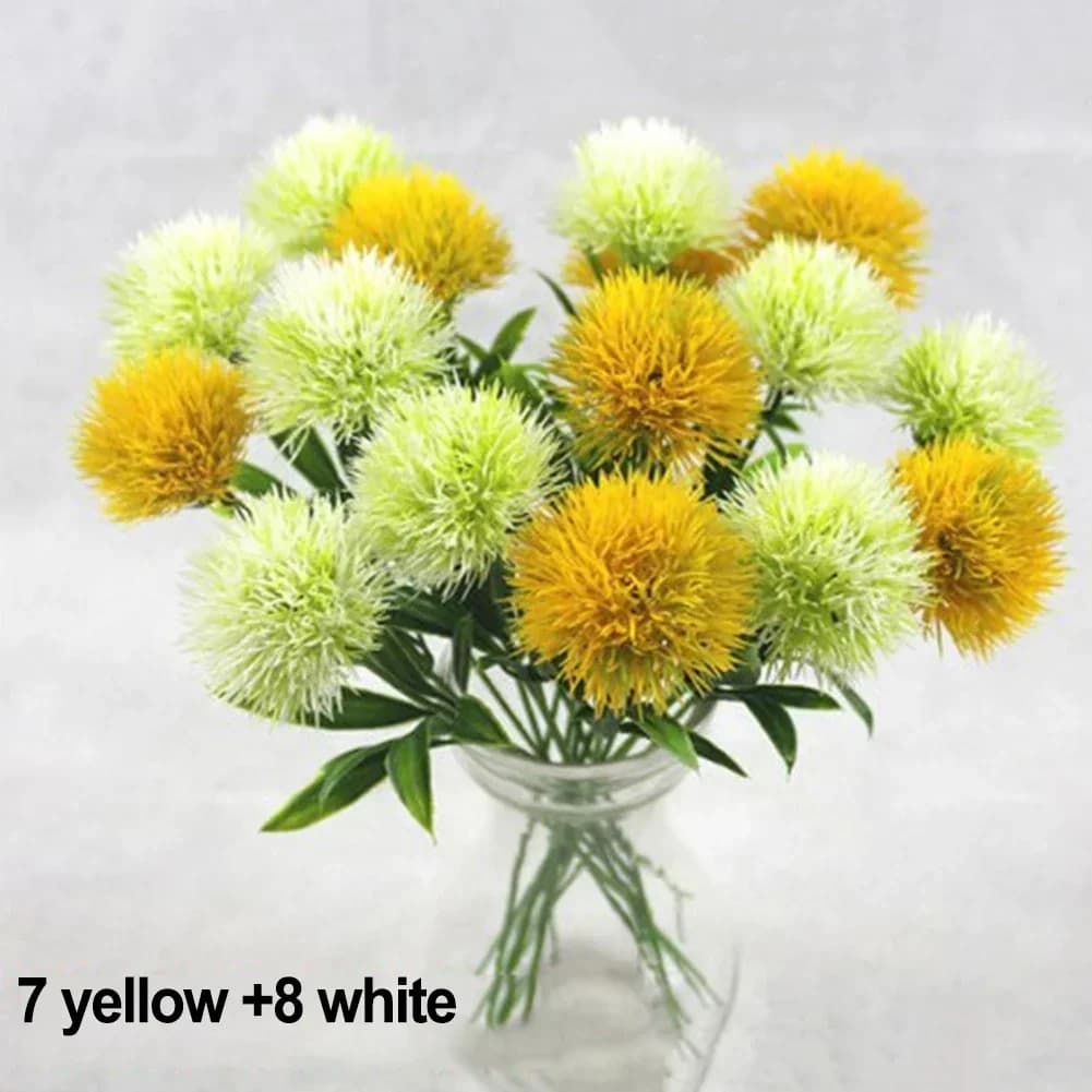 10 pz dente di leone fiori artificiali denti di leone finti Bouquet Boho casa vaso stanza decorazione del giardino piante di simulazione decorazioni per matrimoni