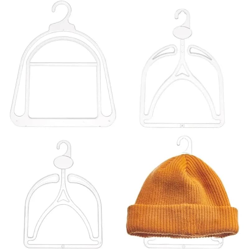 6 grucce per cappelli, 3 stili, in plastica trasparente, portaoggetti per cappelli, organizer per cappelli, per berretti da baseball invernali