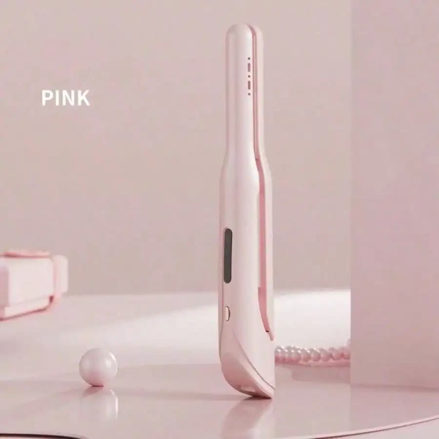 2-In-1 Cordless Hair Straightener & Curler | Portable Curling Iron, Compact Airflow Styler, Travel Hair Styling Tool, Rechargeable Battery, USB Charging - An Ideal Gift For Mother's Day, Birthdays, And Christmas