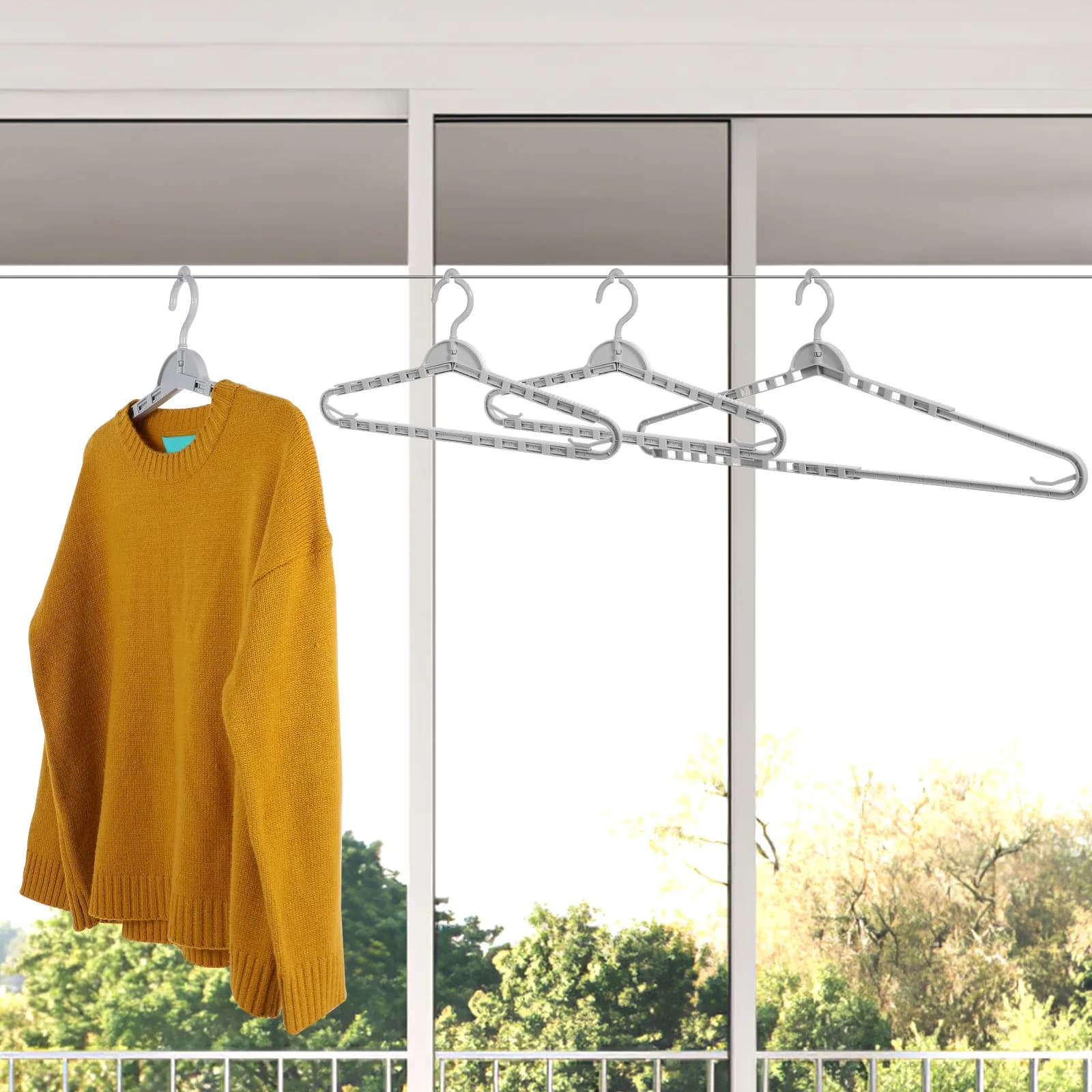 4Pcs Folding Retractable Extra Wide Clothes Hangers Adjustable Quilt Suit Coat Hangers Retractable Clothes Hanger