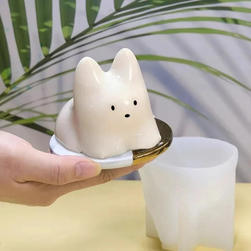 Stampo in silicone per budino al latte a forma di gatto, 1 pz, per Halloween, gelatina, torta, stampo per polvere fredda bianca, accessori per decorazioni torte