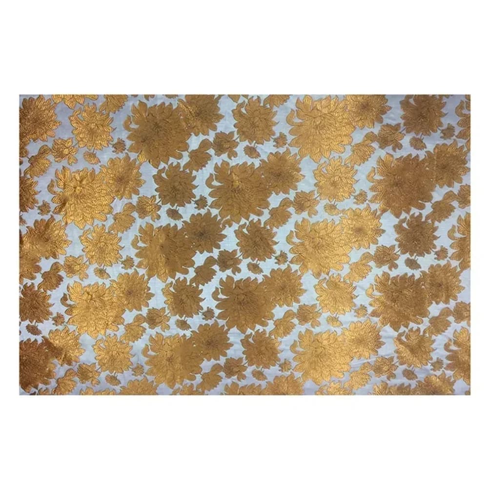 Jacquard Brocade Fabric Vintage Gold Therad Flower Pattern Dress Tang Suit Cheongsam Fabrics Designer Brand Wholesale Cloth