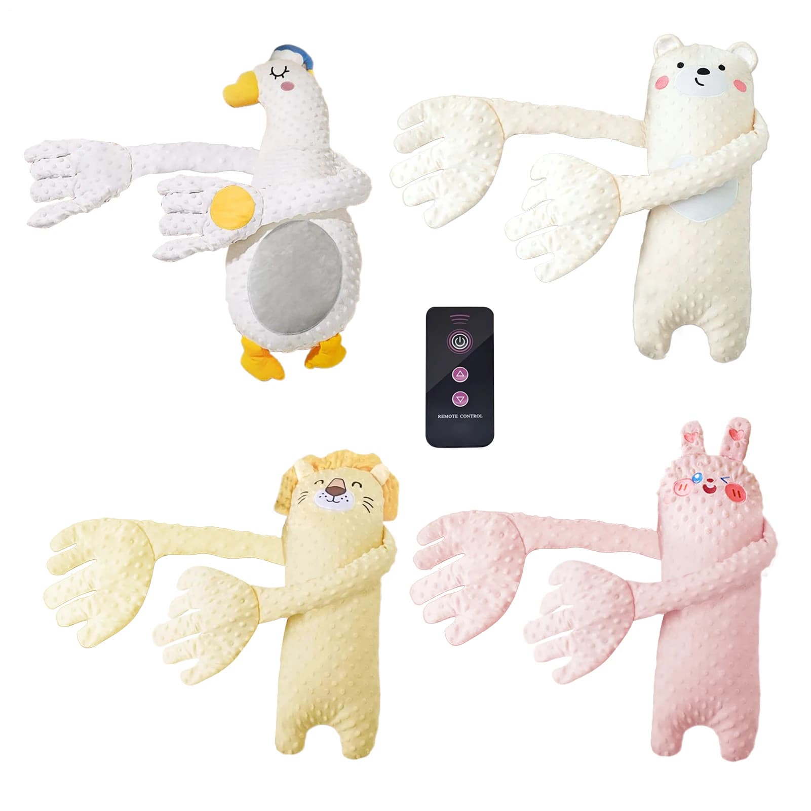 Bambola che dorme per bambini con palmo lenitivo, telecomando, cuscino elettrico per le mani del bambino, palmo lenitivo per regalo per bambini