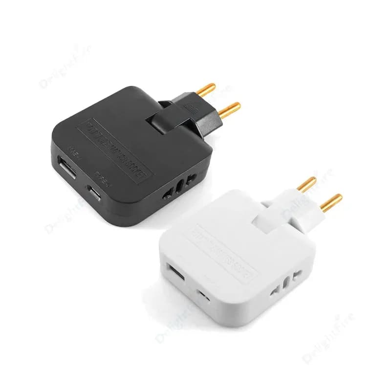Adattatore per spina europea pieghevole con porta USB Presa di prolunga 4 in 1 Russia Spagna Corea Adattatori da viaggio Convertitore di potenza Prese CA