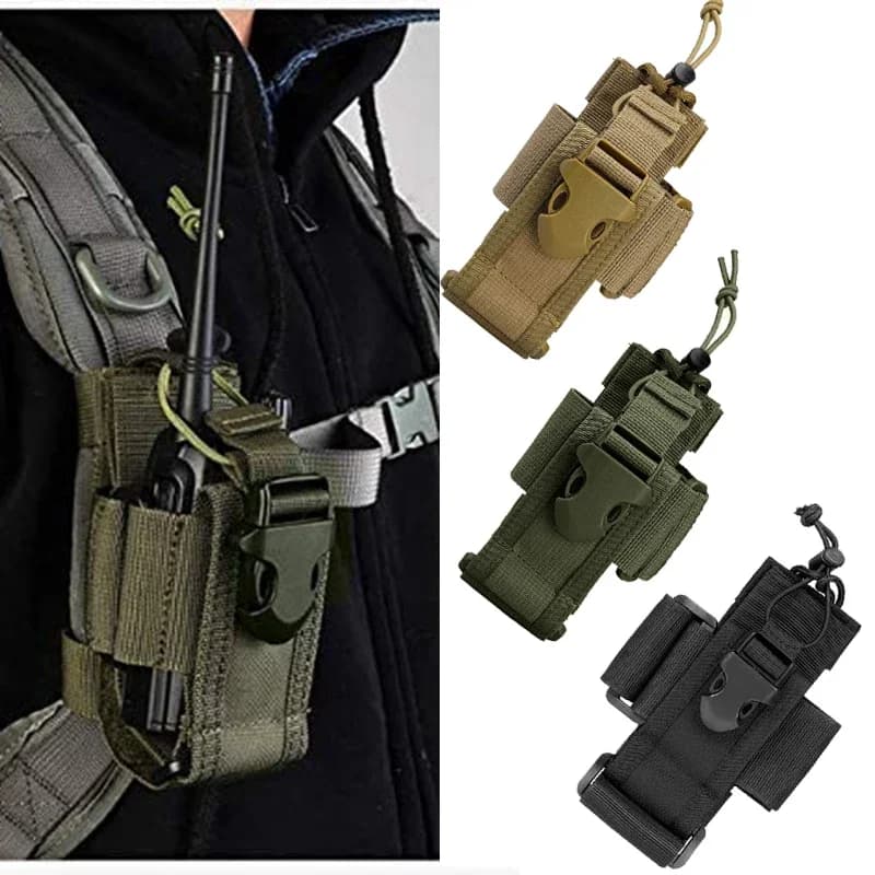 Custodia per radio Molle per gilet tattici Fondina per cintura regolabile e resistente all'usura, accessori per cintura Compatibleuty