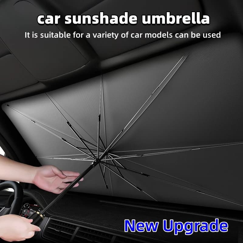 Car Windshield Sunshade Umbrella Foldable Heat Front Window Parasol Summer UV Block Portable Auto Cooling Interior Accessory