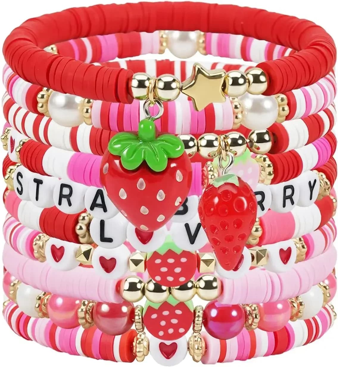 Braccialetti con Perline per Donna, Accessori di Gioielleria Impilabili per Carnevale