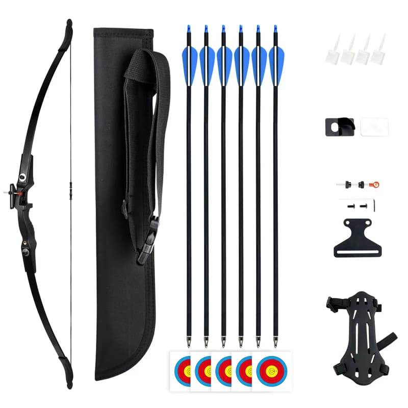 Set di archi per tiro con l'arco per adulti Arco per mani destre Arco da caccia professionale per accessori per frecce per pratica di tiro da caccia all'aperto