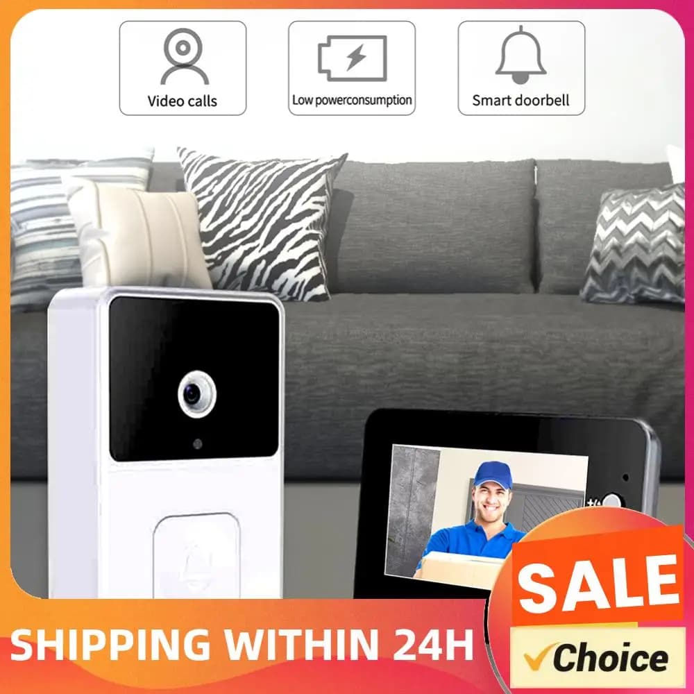 Videocitofono Wireless con Schermo IPS da 4,3 Pollici, Visione Notturna a Infrarossi, Wi-Fi 2.4G, Videocitofono Intelligente per Sorveglianza Domestica