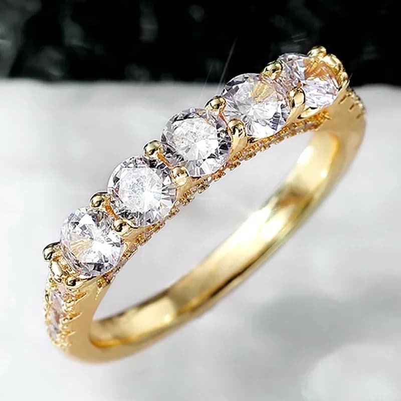 Anelli di Lusso 2026 per Donne, Accessori per Matrimoni e Feste, Incastonati con Cristalli CZ Scintillanti, Gioielli Femminili Semplici ed Eleganti, Spedizione Diretta