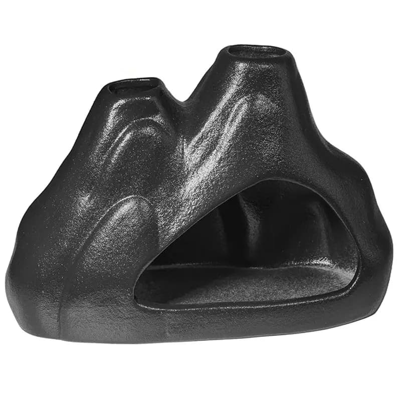 Bruciatore di incenso moderno a 2 bocche AA76 - Mini chiminea nera per bastoncini di incenso e salvia, ideale per la meditazione