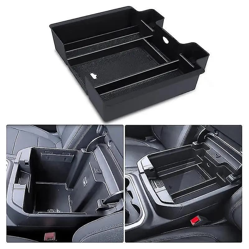 Organizer per console centrale per GMC Sierra/Chevy Silverado 1500 2019-2022 2020-2022 2500HD/3500HD, nero, ABS, console completa