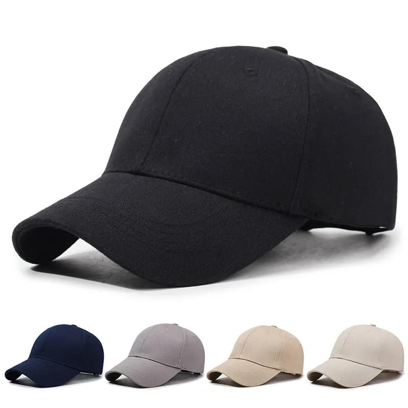Solid Color Baseball Cap for Women Men, Wide Brim Round Top Dad Hat, Face Slimming Outdoor Sun Hat Spring Summer Fashion Casual Visor Cap