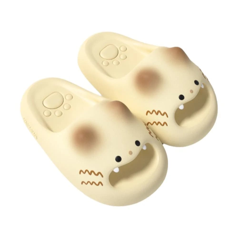 Adorable Waterproof Cat Slippers Bottom Cat Paw Closed Toe Cat Paw Slippers Anti Slip Soft Bottom Ladies Slippers Home
