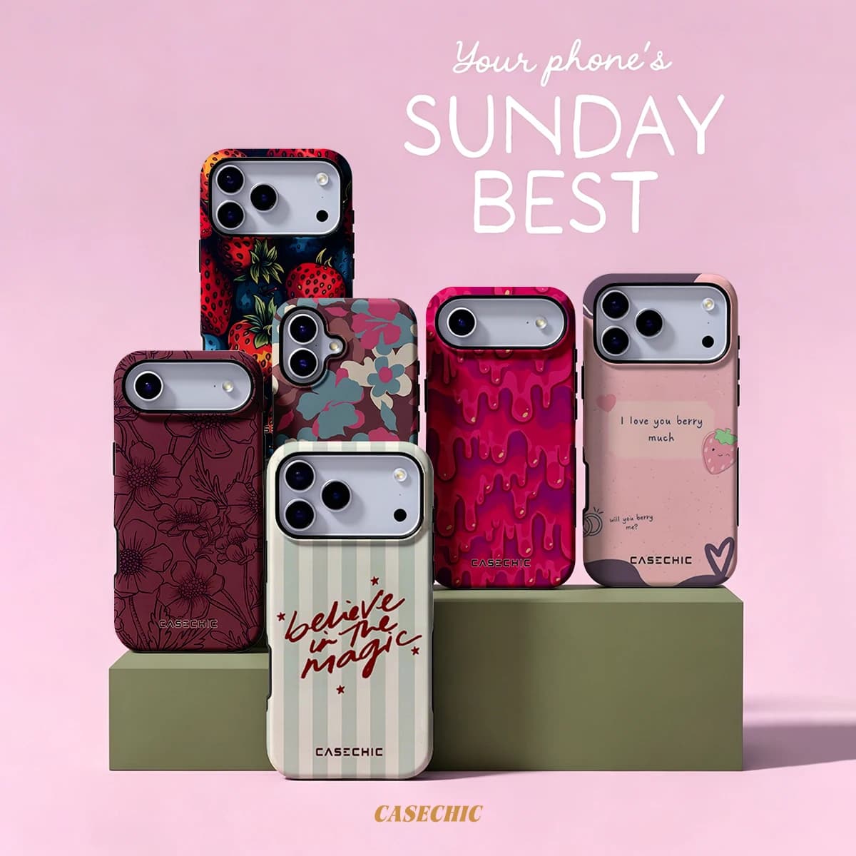 Beige Swirl For 2 in 1 Flower Case For iPhone 17 16 15 14 13 Pro Max Luxury Phone Cover CaseChic