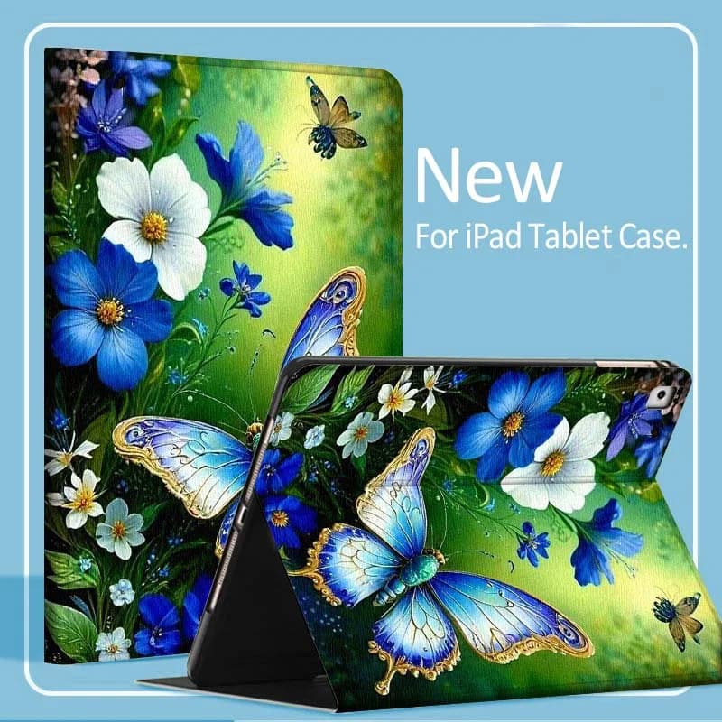 Custodia per Tablet con Design Farfalla Colorata per iPad Pro Air Mini 1 2 3 4 5 6 7 7th 8th 9th 10th 11th 10.2 9.7 10.5 10.9 11 2024 2025