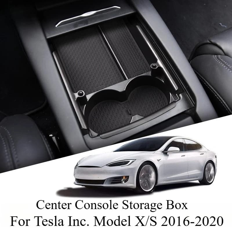 Per Tesla Model X/S Scatola portaoggetti per controllo centrale Scatola bracciolo Scatola portaoggetti Decorazione interna Modifica Accessori interni