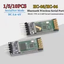 1/5/10PCS HC-05 Master-Slave 6Pin Integrated Bluetooth Transceiver Serial SerialNet Module For Arduino