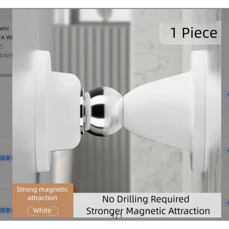 Fermaporta Magnetico in Silicone, Protezione Silenziosa Anti-Collisione per Pareti, Supporto per Porta con Ventosa da Pavimento per la Sicurezza Domestica