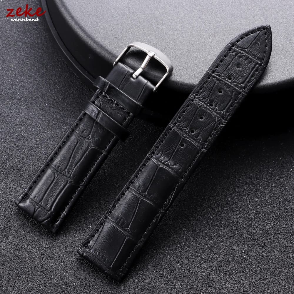 Cinturino per Orologio in Pelle di Vitello Nera e Marrone 12/14/16/18/20/22/24mm, Accessorio per Orologi da Uomo e Donna, Fibbia a Perno