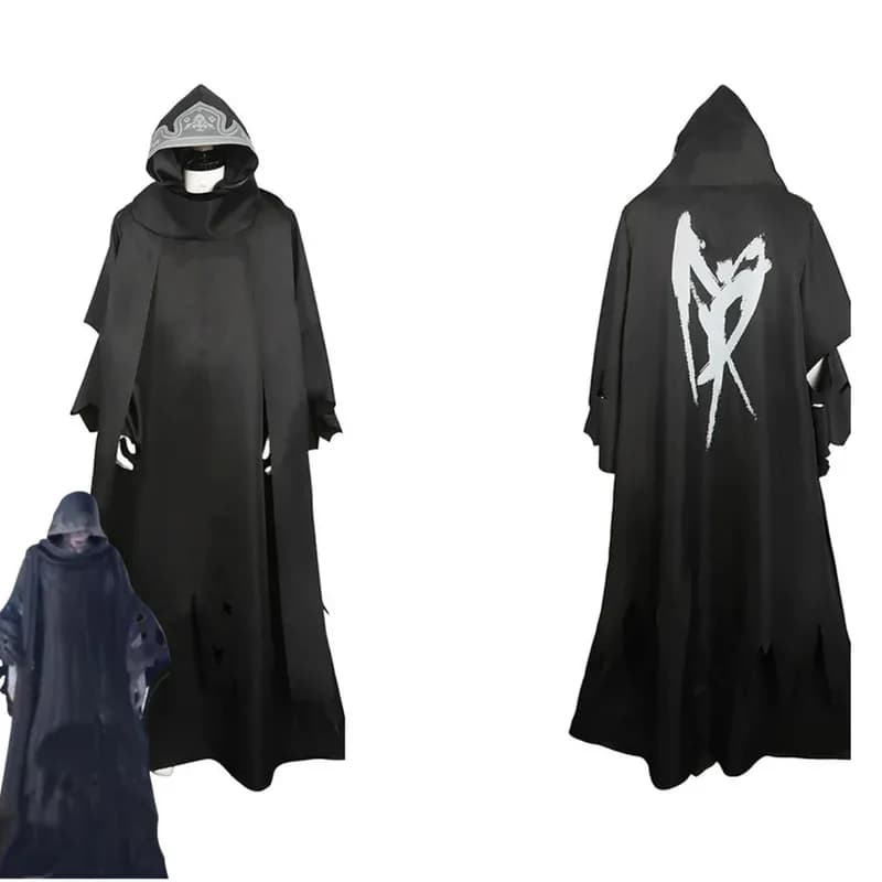 Gioco VII Reunion Cloud Costume Cosplay Travestimento per adulto Abito nero con cappuccio Mantello Uomo Donna Halloween Suitv;2,r'6;t.