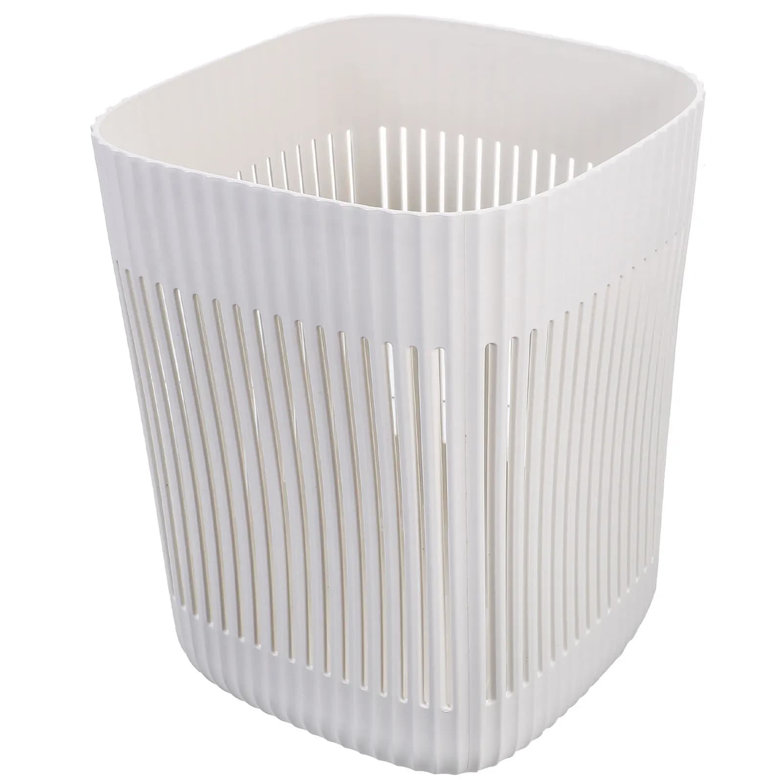 Modern Waste Paper Basket Sturdy PP Open Top Trash Bin Easy Clean Minimalist Design for Living Room Office