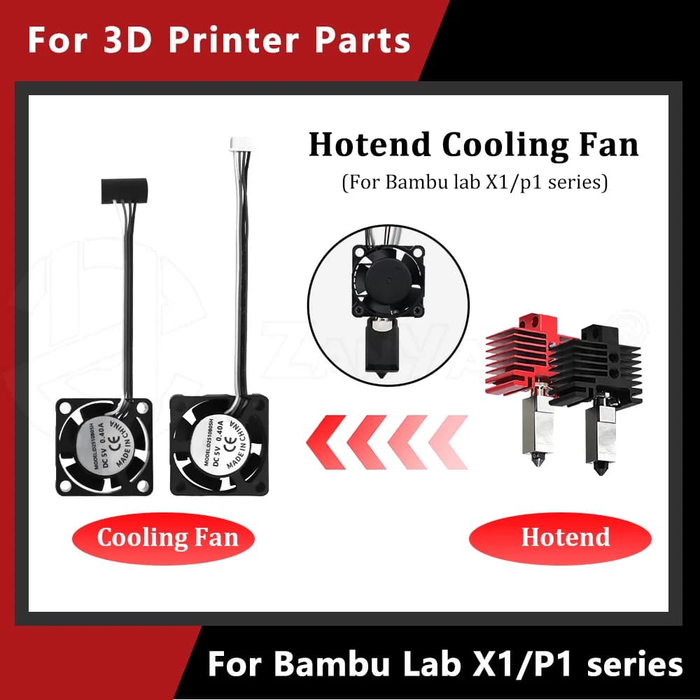 Per Bamboo Lab X1/P1 2510 Ventola Hotend Ventola di raffreddamento con cavo Ventola di raffreddamento rapido per Bamboo X1C P1S P1P Accessori per stampante 3D