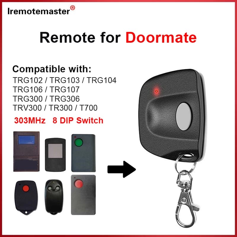 Per Doormate 700T TRG300/306 TR300 TRV300/303 TRG107 TiltAMatic 303 MHz Telecomando per porta del garage