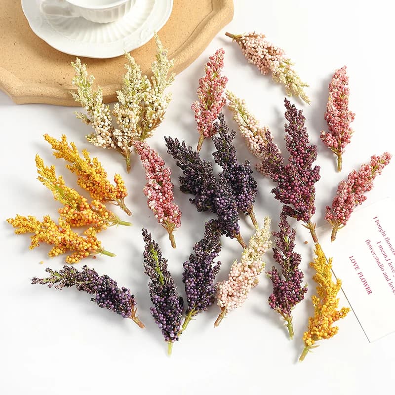 5 pezzi piante artificiali schiuma orecchie di grano pianta finta per la decorazione della stanza di casa matrimonio decorazione forniture accessorio ghirlanda fai da te