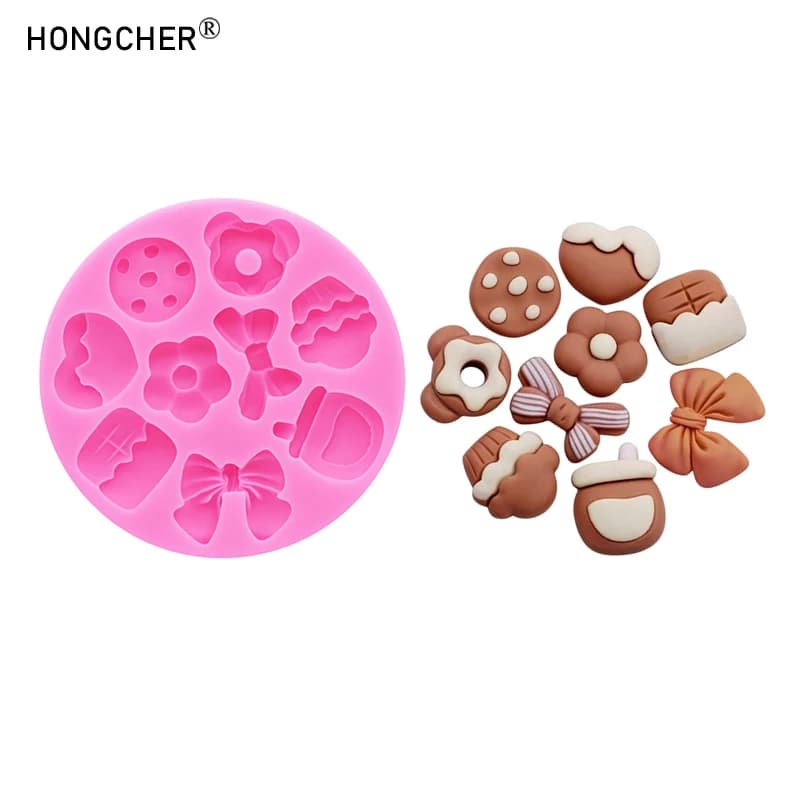 Biscotti caramelle cibo giocattoli copricapo accessori gioielli in resina stampo a goccia biscotti torta al cioccolato decorazione dessert stampi in silicone